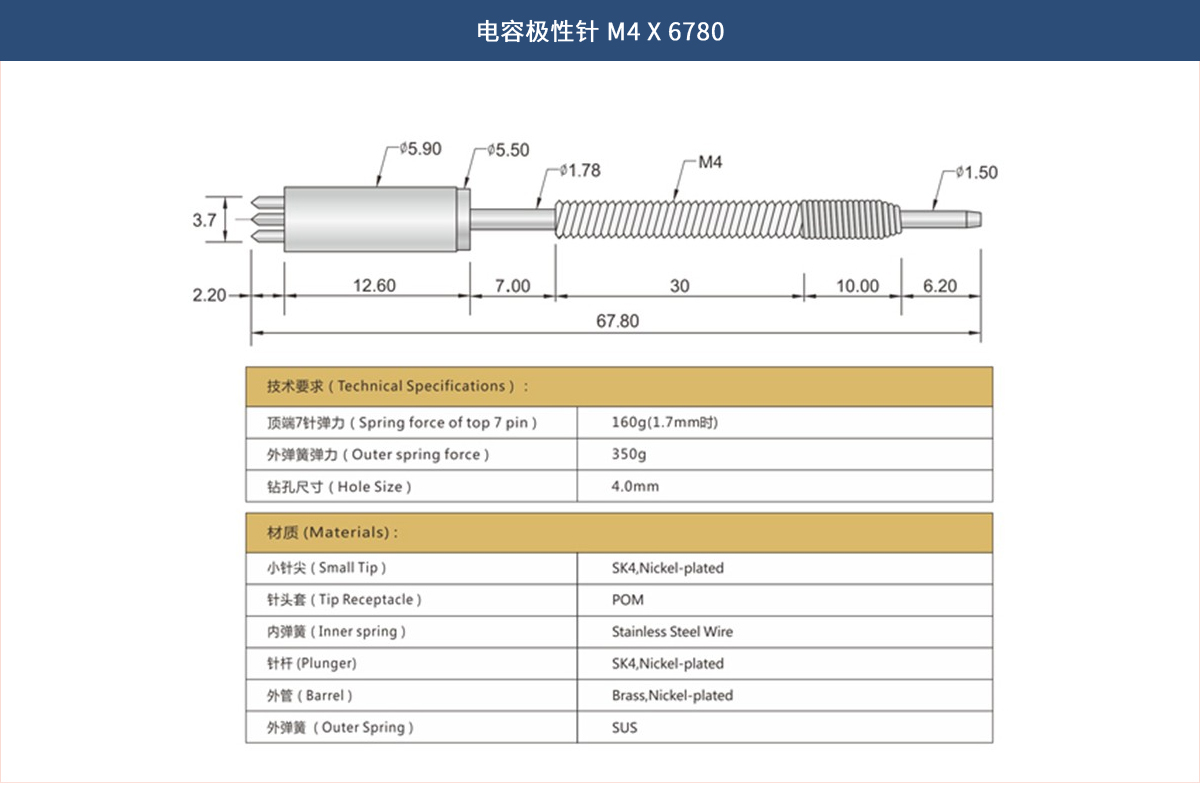 電容極性針 L68 7芯